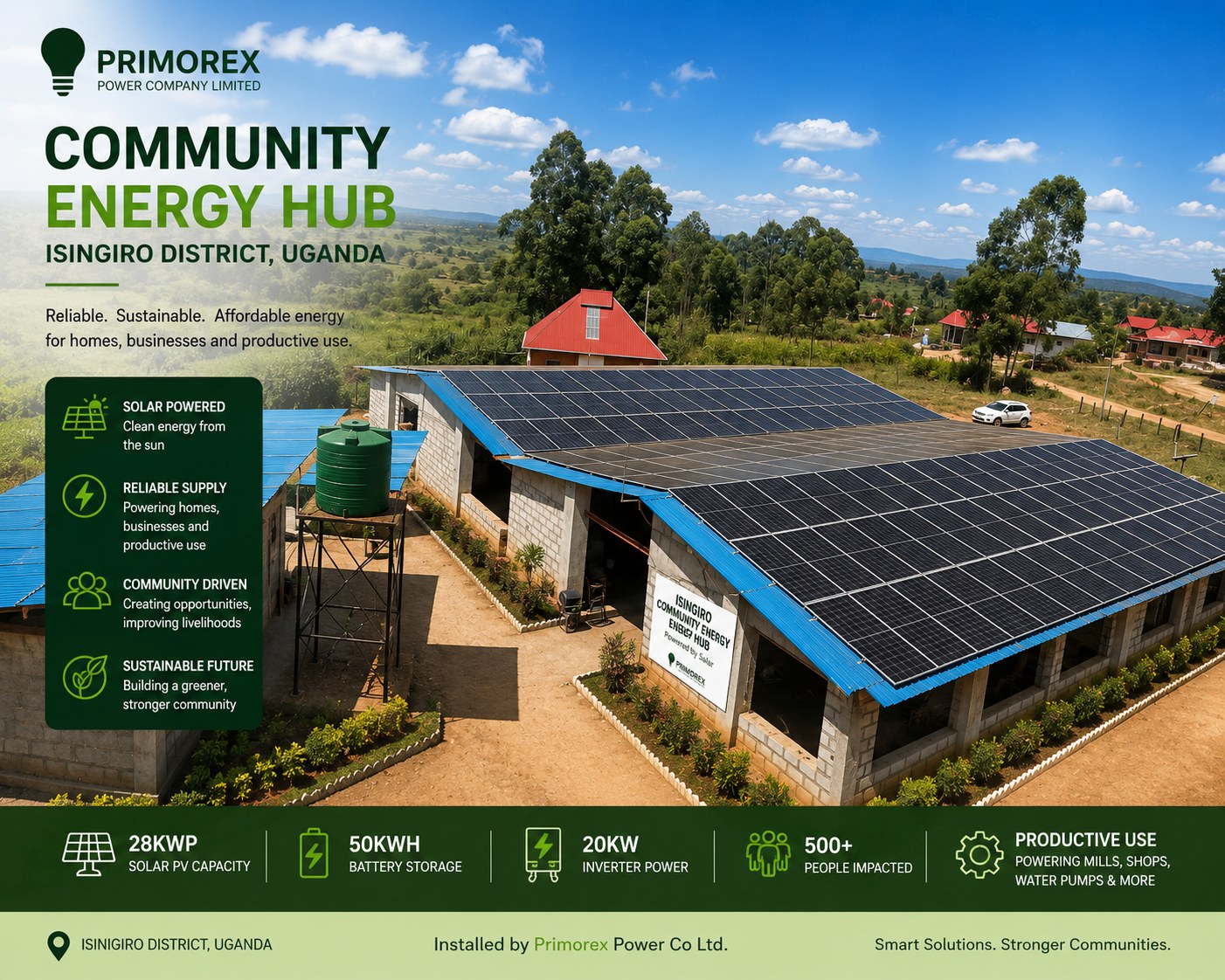 Community energy hub project in Isingiro