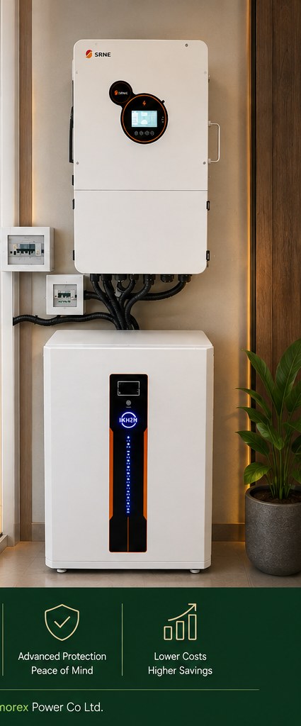 Hybrid solar inverter and battery installation